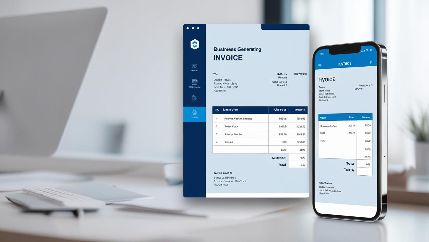 Person using mobile invoicing app to create invoice on smartphone