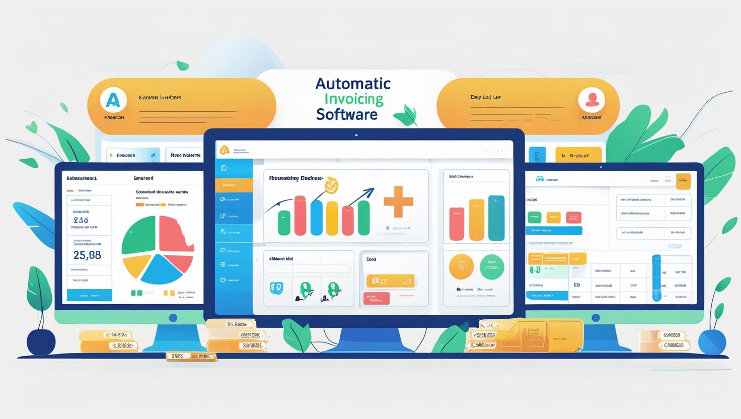 How Solvision Tested 15 Leading Automatic Invoicing Software Platforms 27 A person's hands using a smartphone with an invoicing app, with a laptop and coffee in the background.