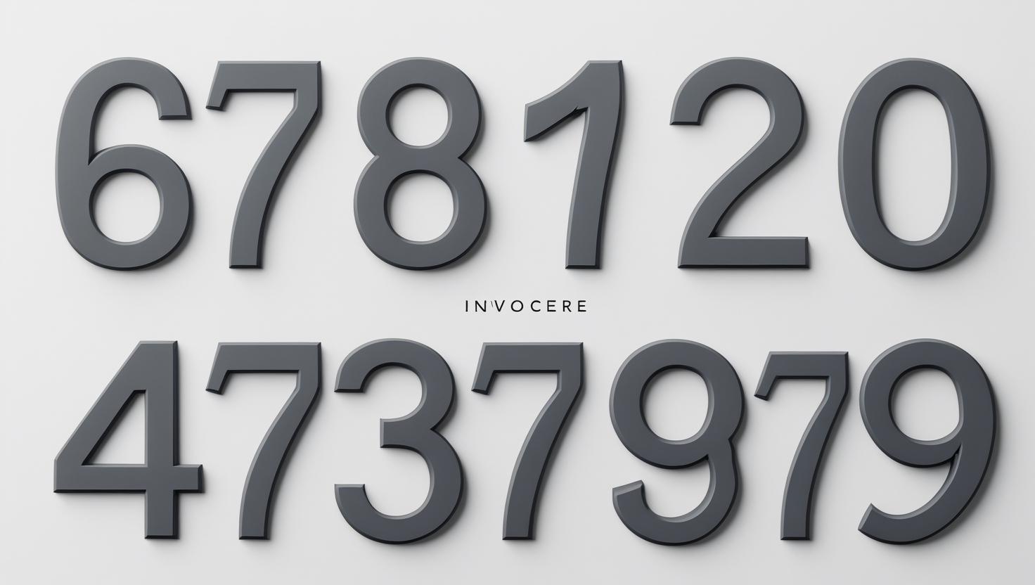 How To Generate Professional Invoice Numbers with Solvision 27 A mockup of the Solvision invoice numbering settings page, showing customization options.