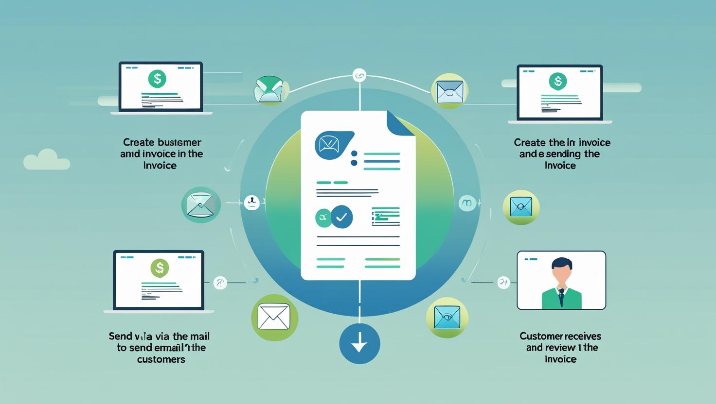 How Solvision Streamlines the Process to Send Invoices to Customers 27 A team of professionals collaborating in an office setting, with a screen in the background showing Solvision's interface, symbolizing efficient teamwork and financial management.