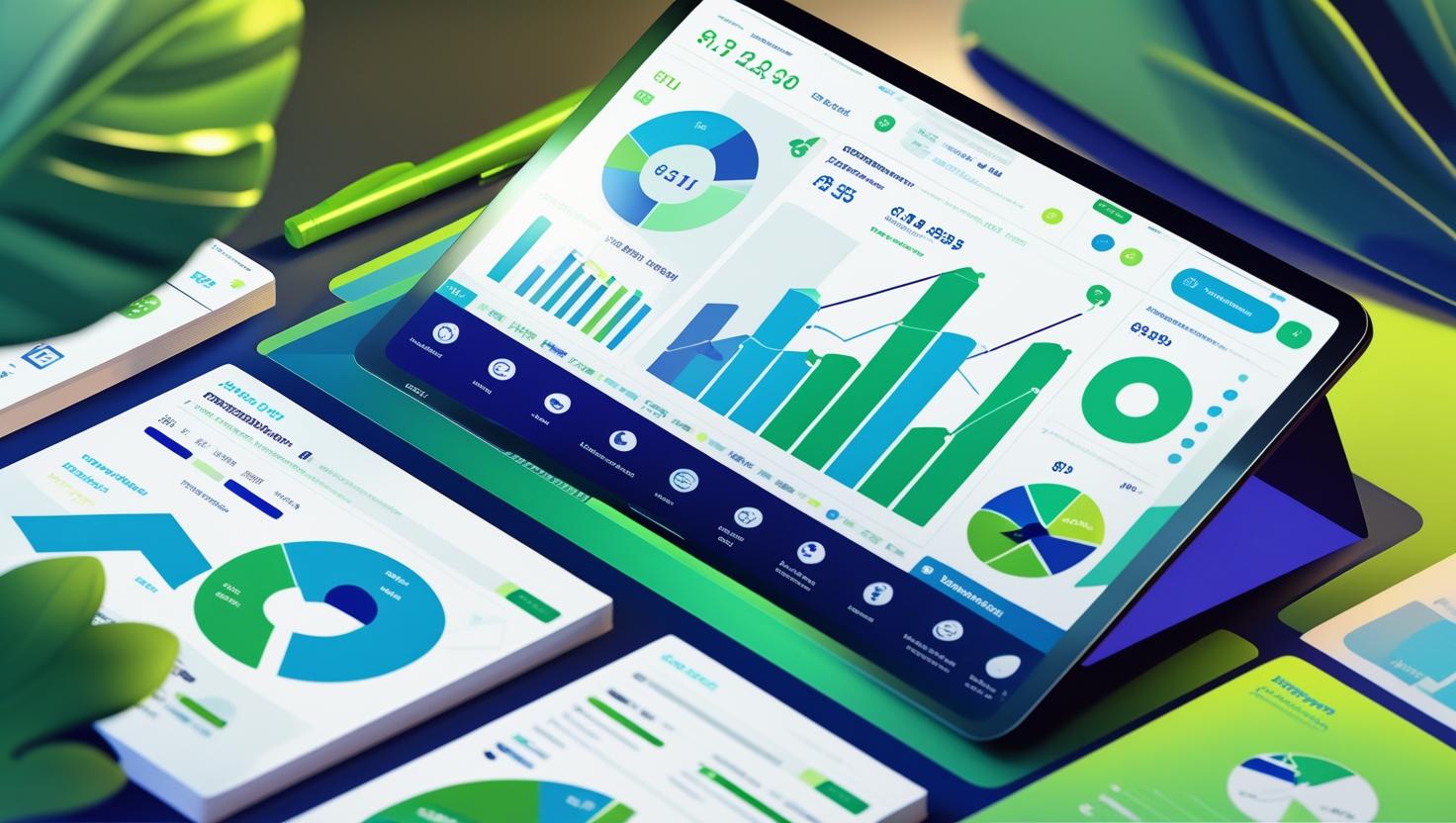 Advanced Electronic Invoicing Systems: How Solvision Digital Invoice Solutions Transform Business Finance Operations 27 A businessman reviewing financial data on a tablet, demonstrating real-time insights provided by Solvision's advanced invoicing software.